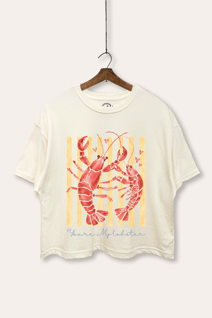 You're My Lobster Graphic Boxy Crop Top