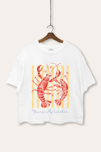 You're My Lobster Graphic Boxy Crop Top