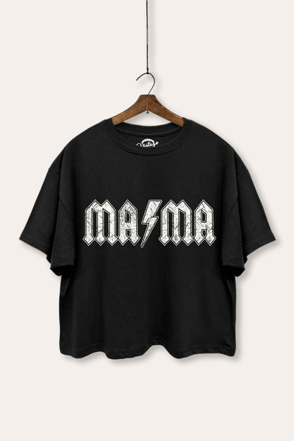 Mama Lightning Graphic Boxy Crop Top