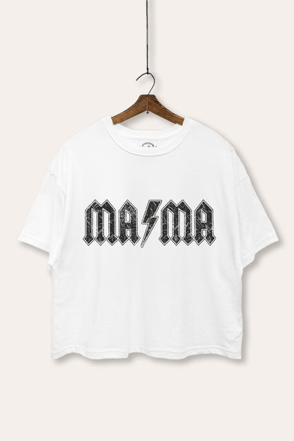 Mama Lightning Graphic Boxy Crop Top