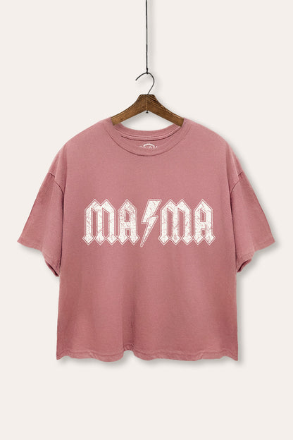 Mama Lightning Graphic Boxy Crop Top