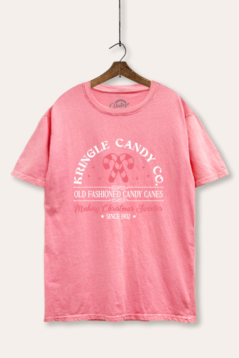 christmas candy cane tie die boxy graphic tee