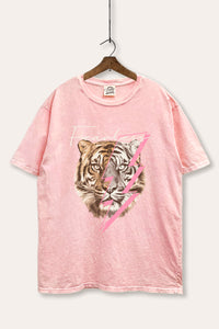 fearless lightning tiger tie dye mineral wash boxy graphic tee