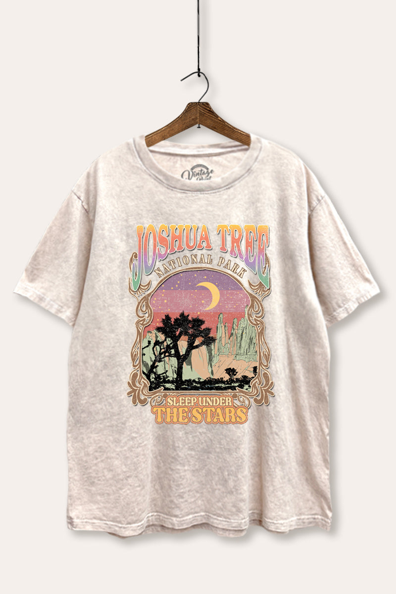 joshua tree theme tie dye boxy graphic t-shirt