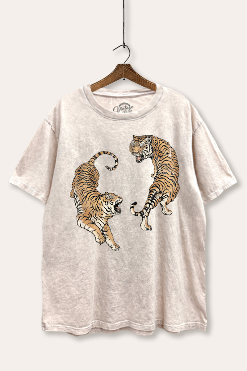 roaring tigers tie dye boxy graphic tee