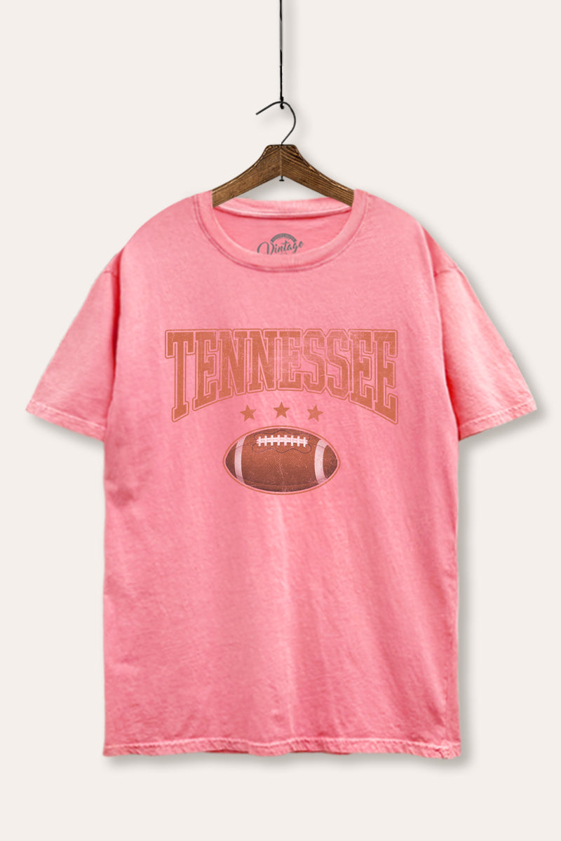 tennessee football tie dye mineral wash boxy graphic tee