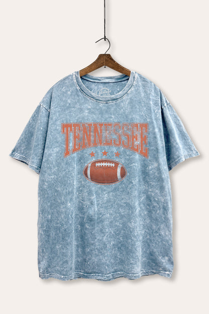 Tennessee Football Sports Graphic Mineral Wash Boxy Tee