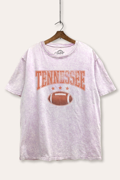Tennessee Football Sports Graphic Mineral Wash Boxy Tee