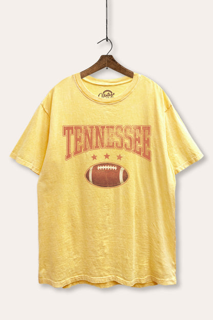 Tennessee Football Sports Graphic Mineral Wash Boxy Tee