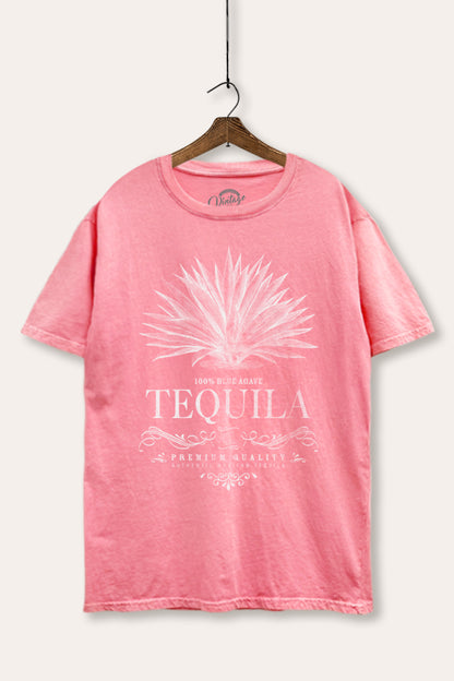 Tequila Agave Graphic Mineral Wash Boxy Tee