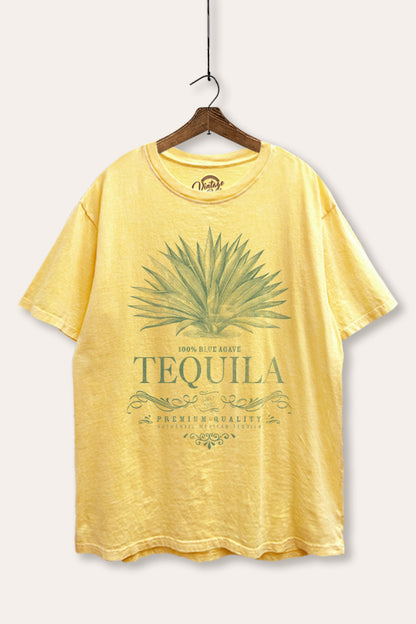 Tequila Agave Graphic Mineral Wash Boxy Tee