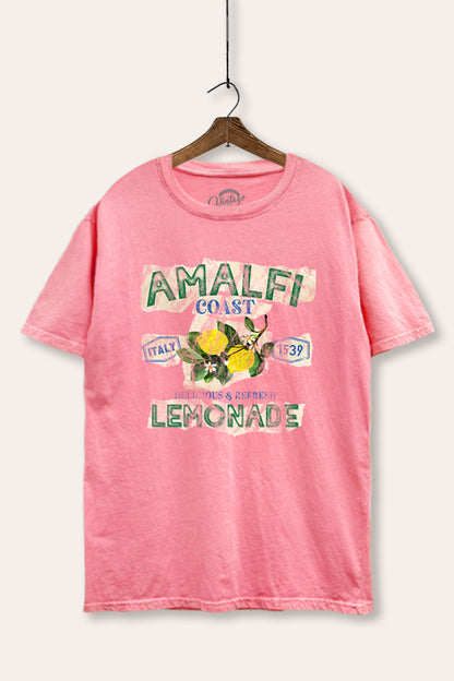Amalfi Coast Lemon Fruit Graphic Mineral Wash Boxy Tee