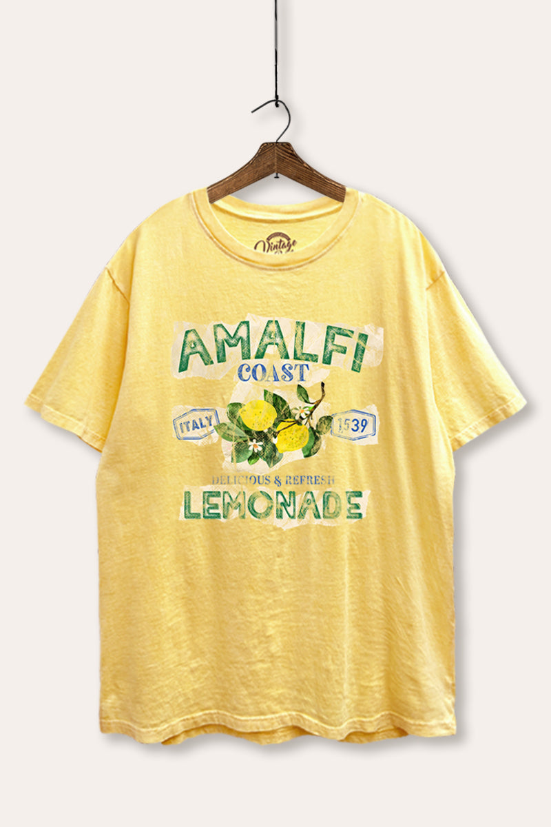 "amalfi coast lemonade" mineral wash boxy graphic tee