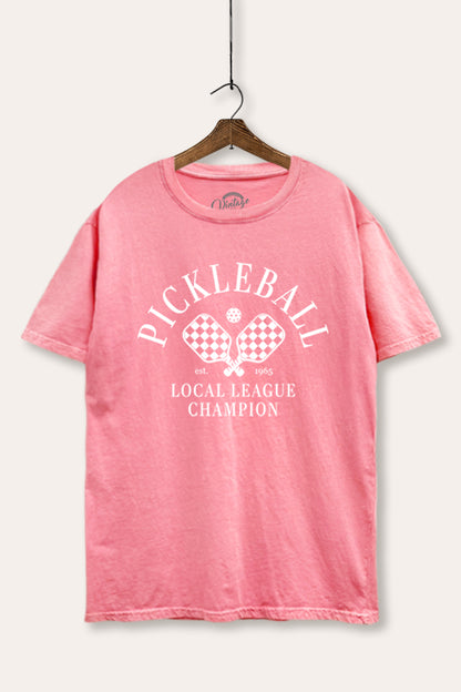 Pickleball Champion Sports Graphic Mineral Wash Boxy Tee