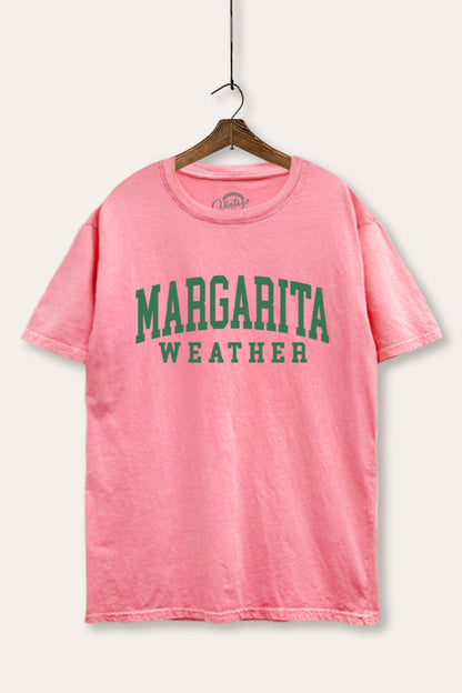Margarita Weather Graphic Mineral Wash Boxy Tee