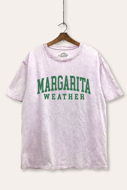 Margarita Weather Graphic Mineral Wash Boxy Tee