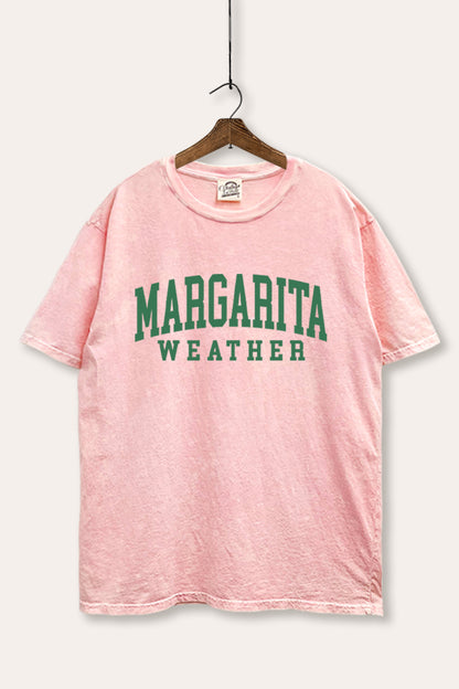 Margarita Weather Graphic Mineral Wash Boxy Tee