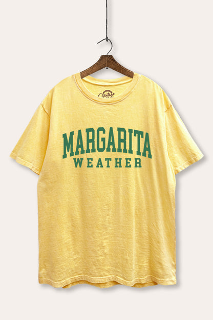 Margarita Weather Graphic Mineral Wash Boxy Tee