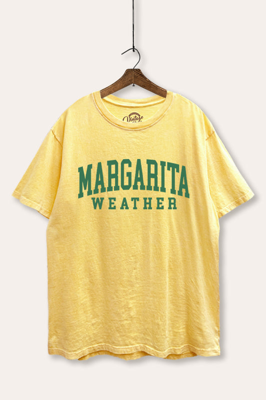 Margarita Weather Graphic Mineral Wash Boxy Tee