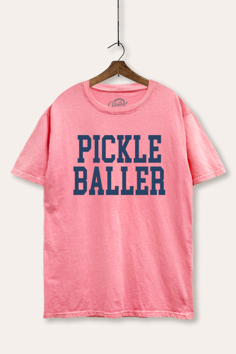 "pickle baller" mineral wash boxy graphic tee