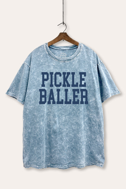 "pickle baller" mineral wash boxy graphic tee