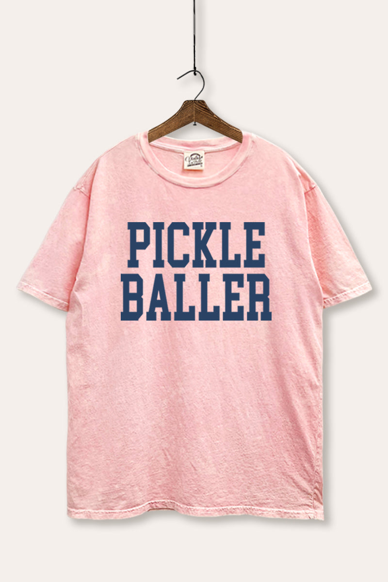 "pickle baller" mineral wash boxy graphic tee