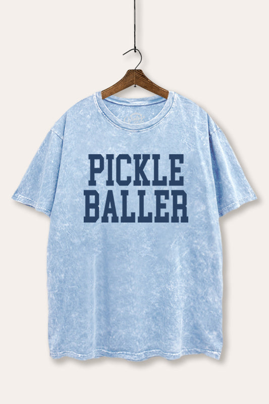 "pickle baller" mineral wash boxy graphic tee
