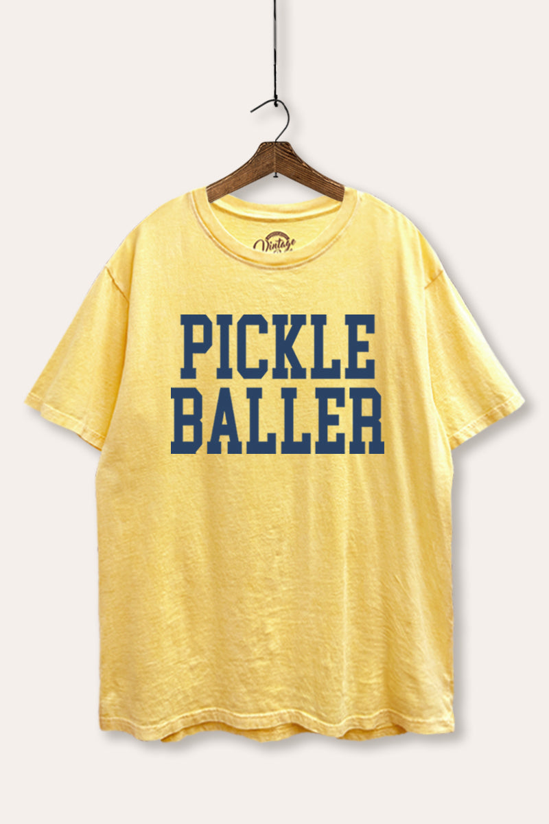 "pickle baller" mineral wash boxy graphic tee