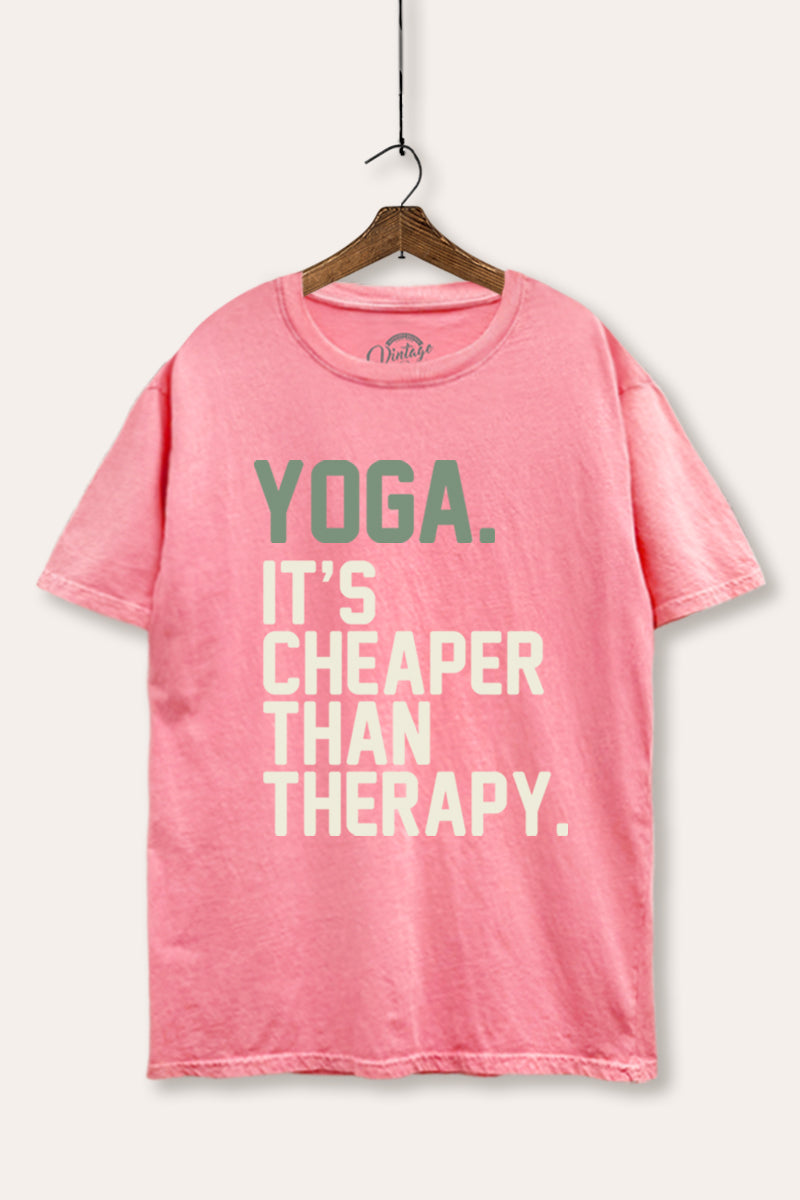 yoga therapy graphic mineral wash boxy tee