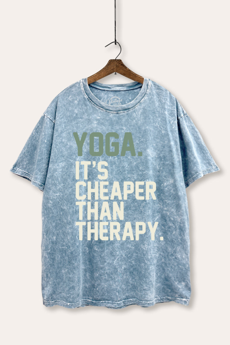 yoga therapy graphic mineral wash boxy tee