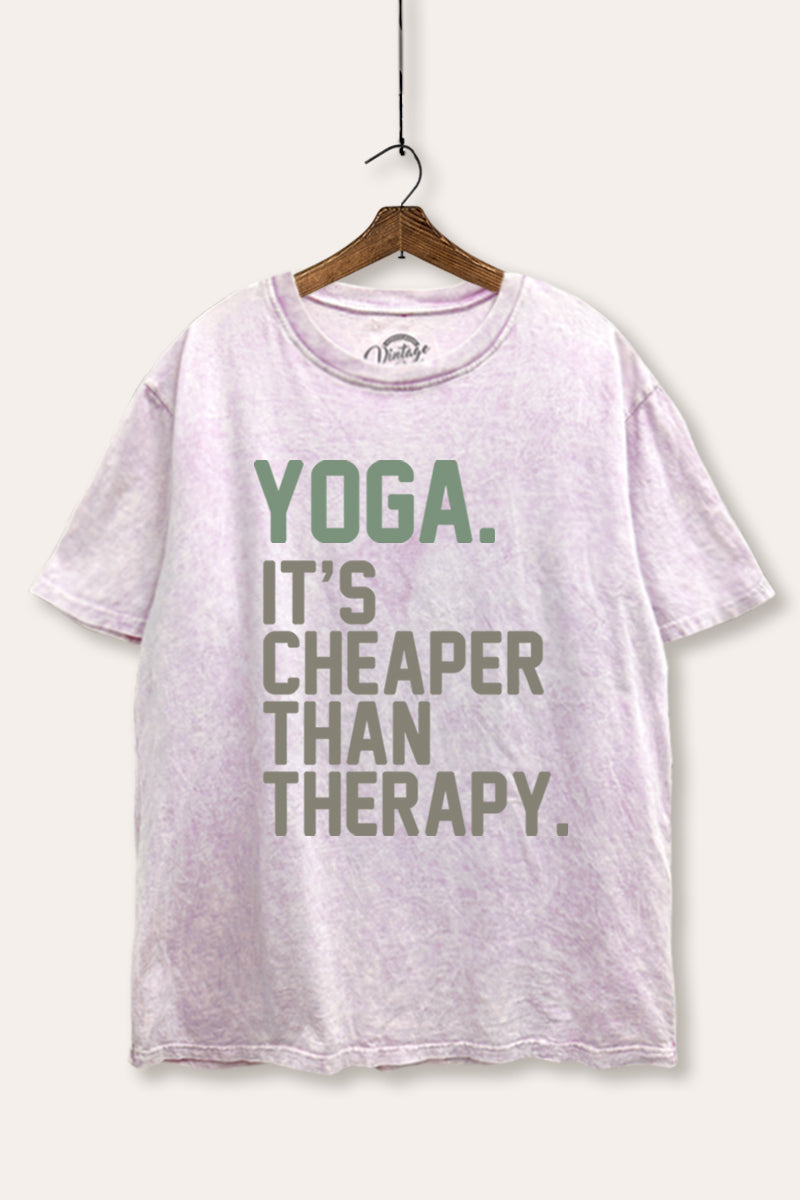 yoga therapy graphic mineral wash boxy tee