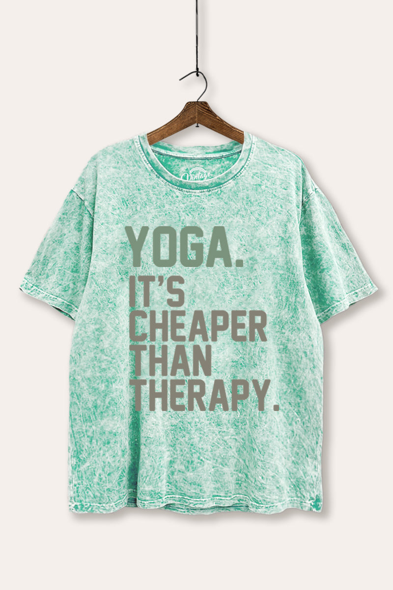 yoga therapy graphic mineral wash boxy tee