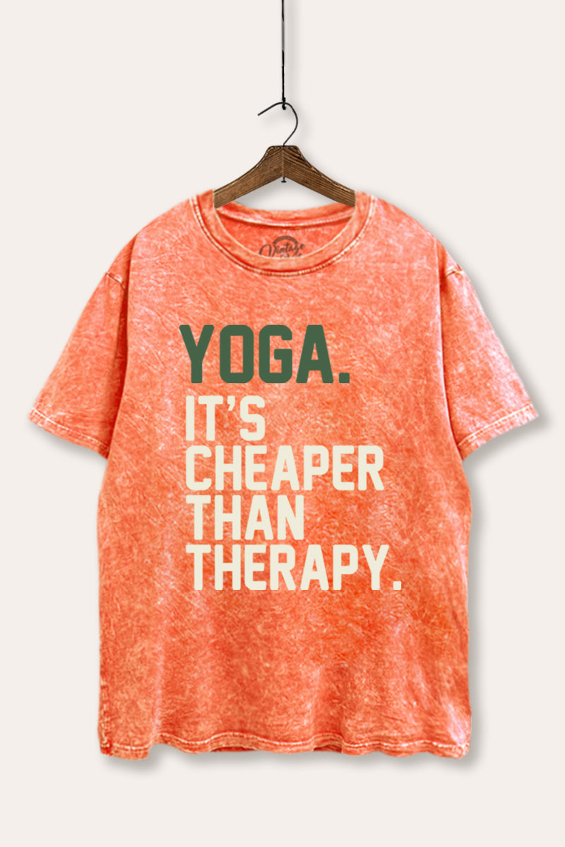 yoga therapy graphic mineral wash boxy tee