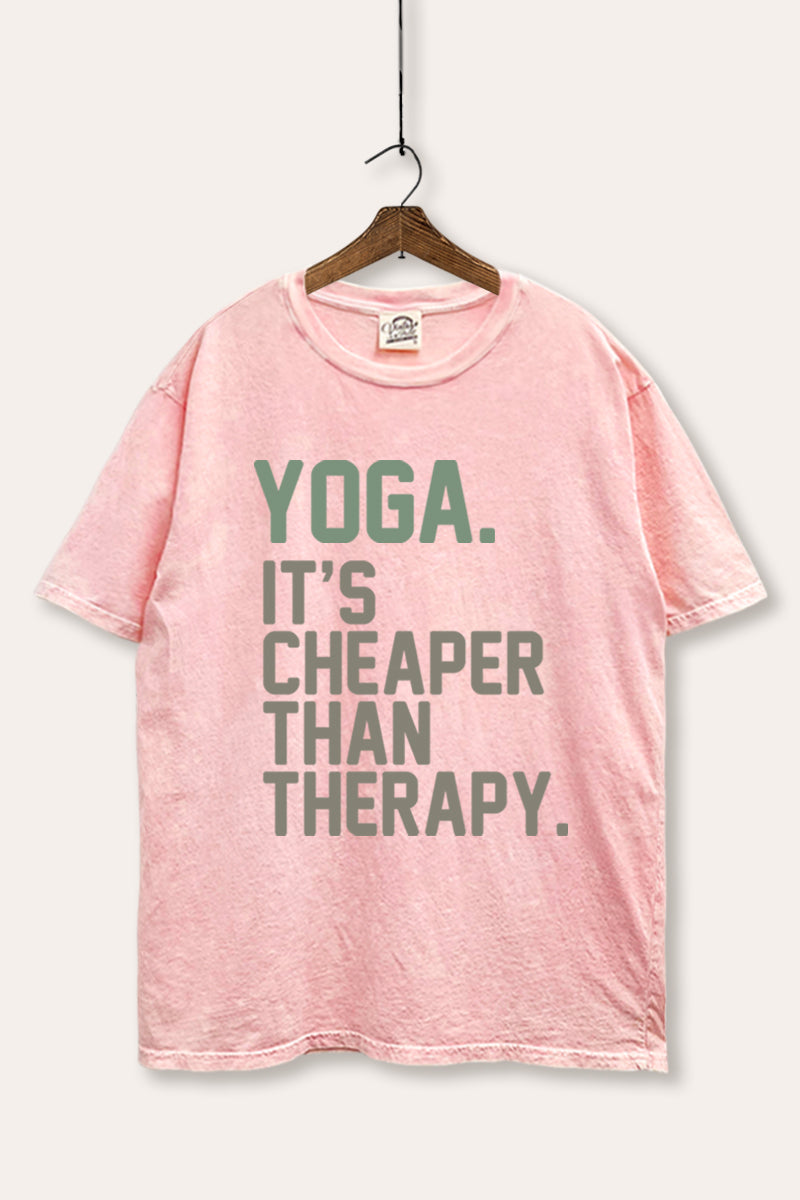 yoga therapy graphic mineral wash boxy tee