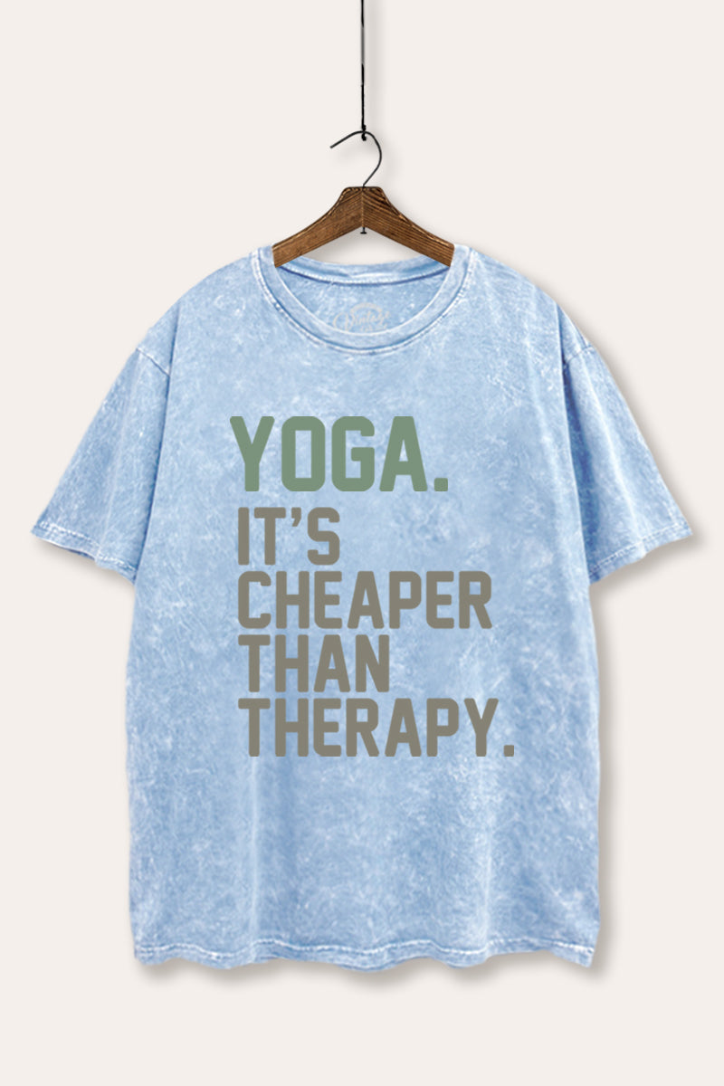 yoga therapy graphic mineral wash boxy tee