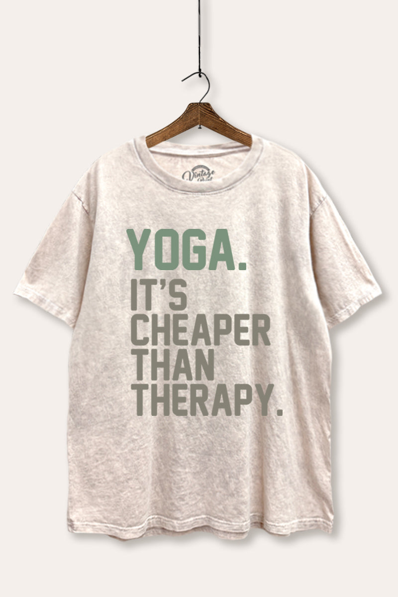 yoga therapy graphic mineral wash boxy tee