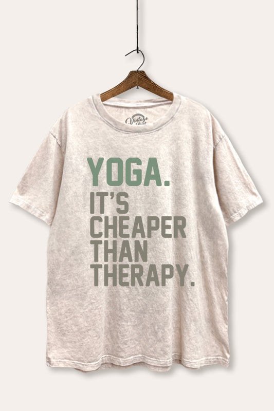 yoga therapy graphic mineral wash boxy tee