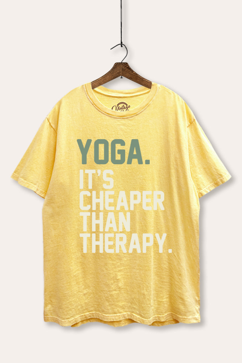 yoga therapy graphic mineral wash boxy tee