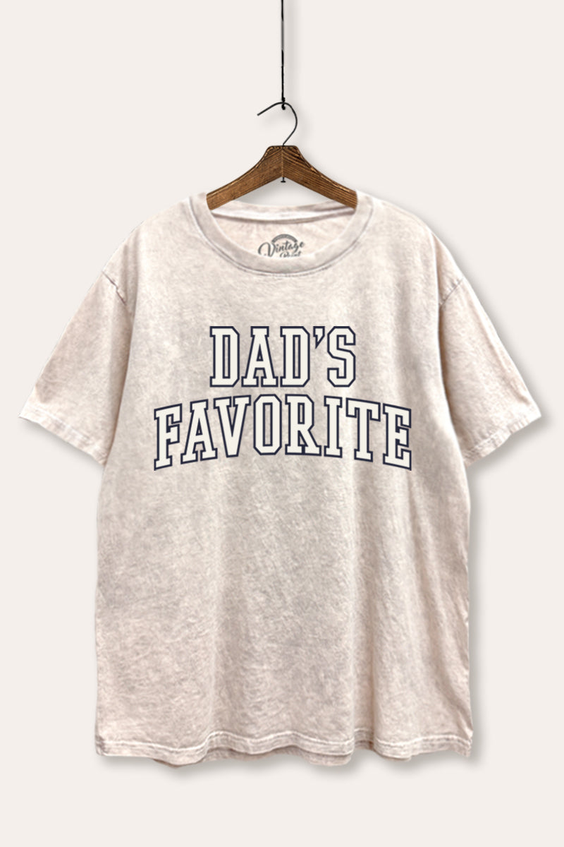 "dad's favorite" mineral wash boxy graphic tee