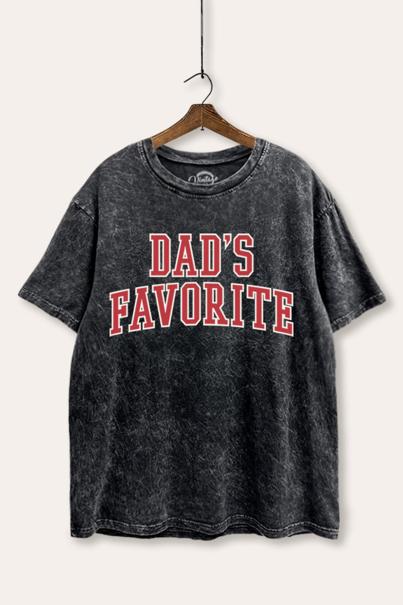 "dad's favorite" mineral wash boxy graphic tee