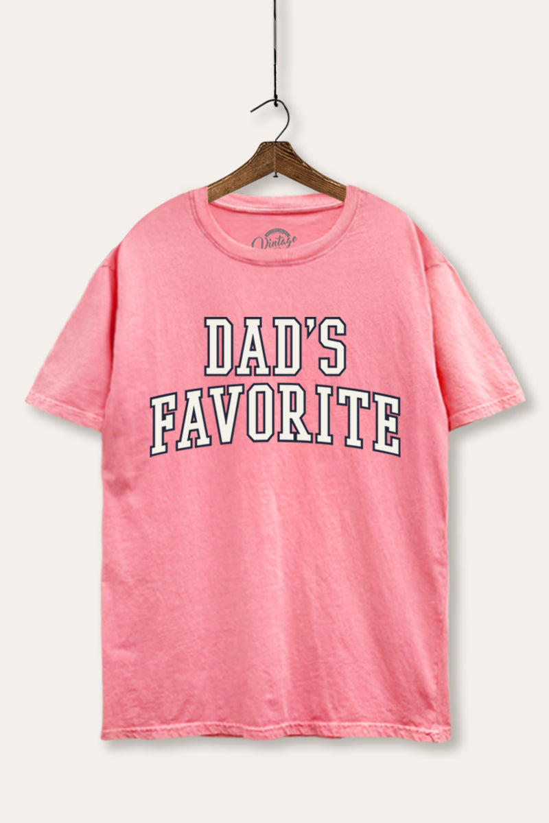 "dad's favorite" mineral wash boxy graphic tee