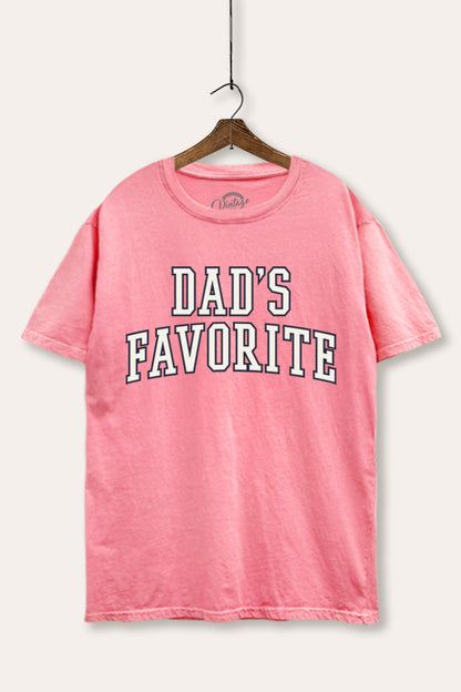 Dad's Favorite Typography Mineral Wash Boxy Tee