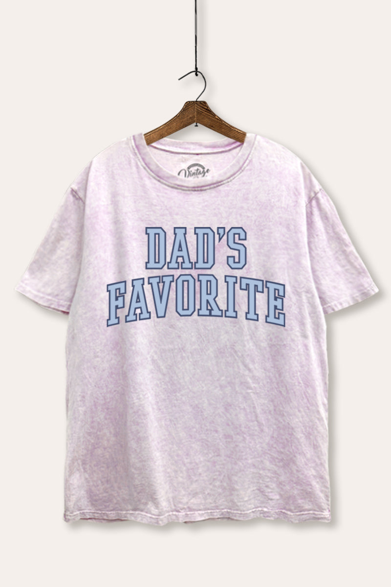 "dad's favorite" mineral wash boxy graphic tee