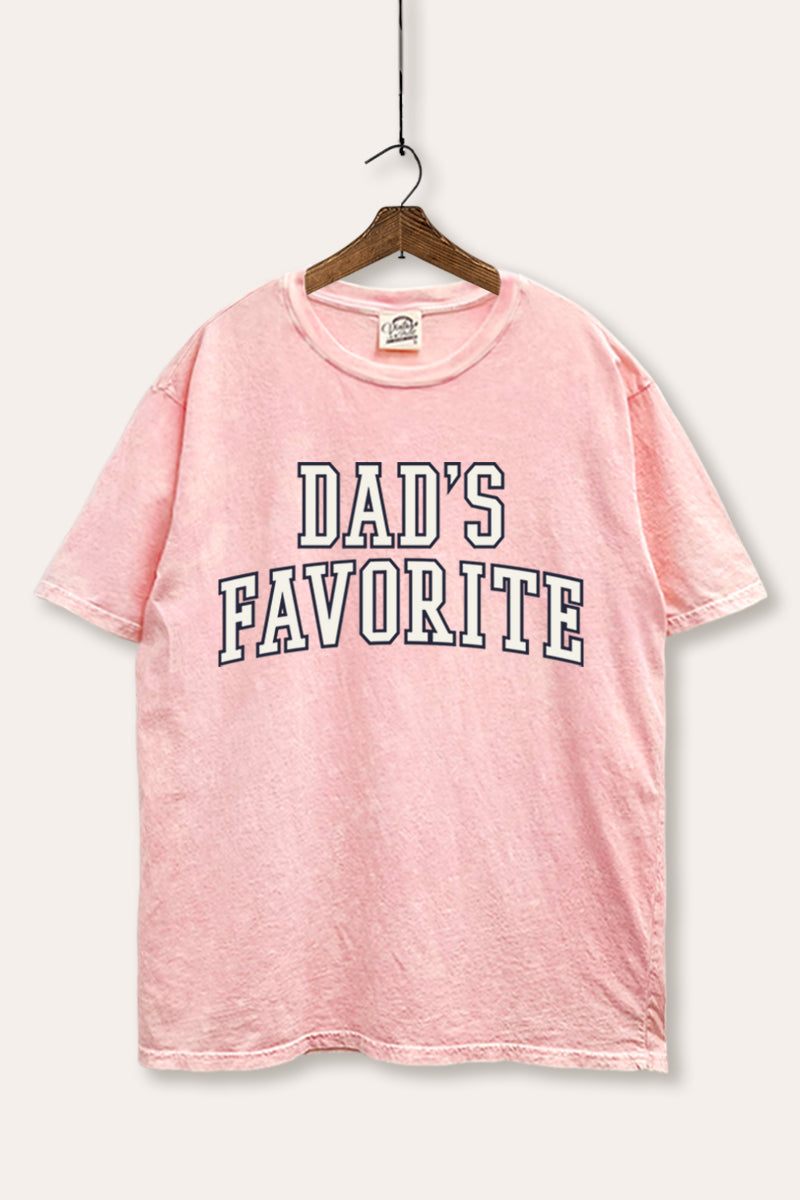 "dad's favorite" mineral wash boxy graphic tee