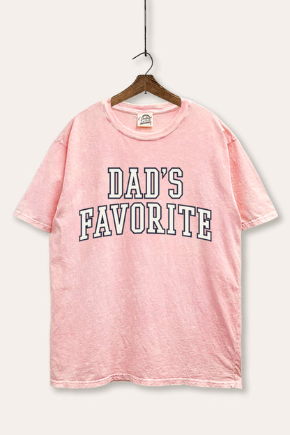 Dad's Favorite Typography Mineral Wash Boxy Tee