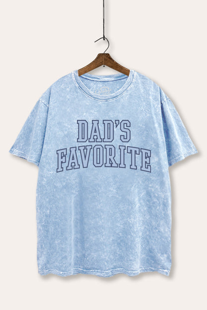 Dad's Favorite Typography Mineral Wash Boxy Tee