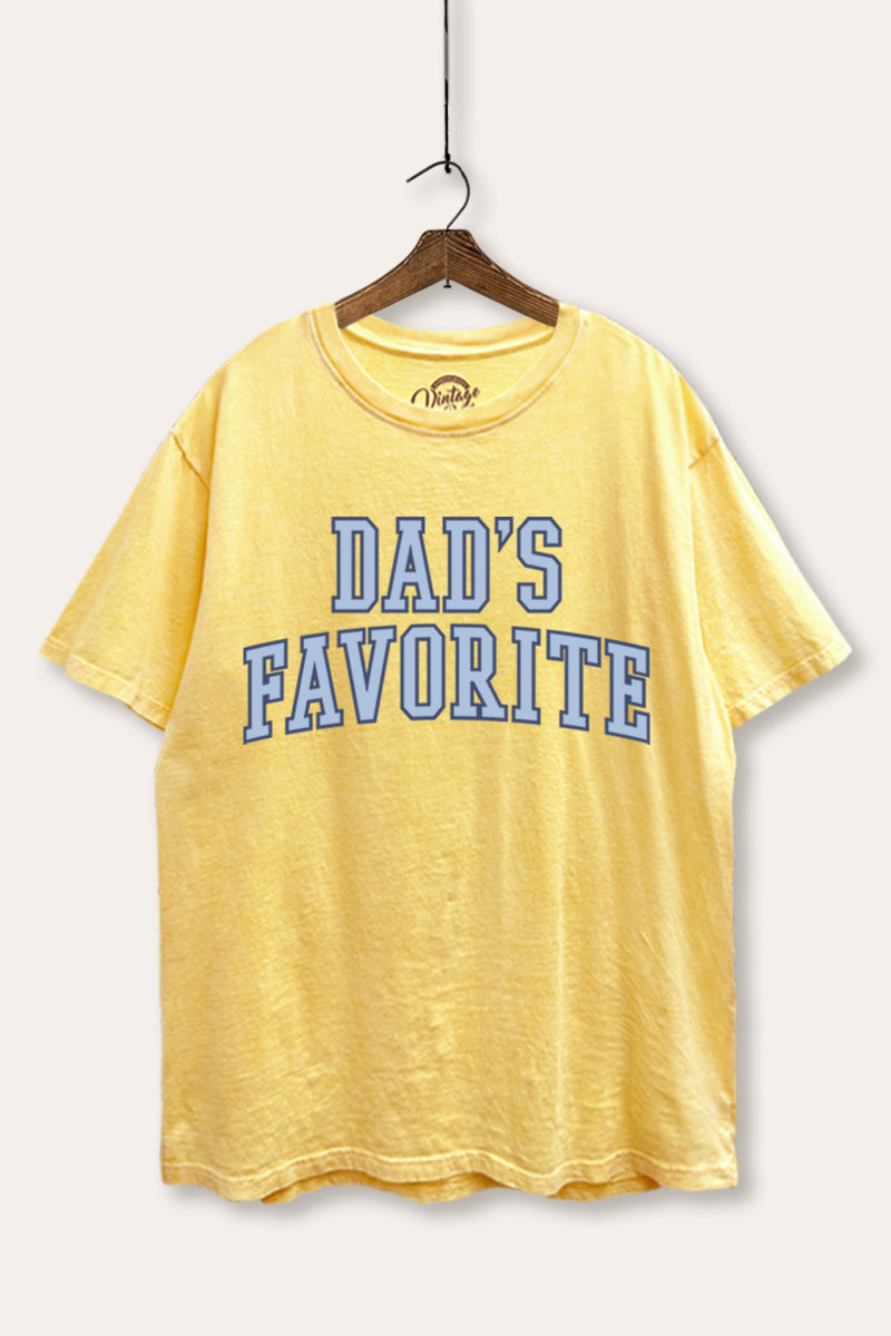 "dad's favorite" mineral wash boxy graphic tee