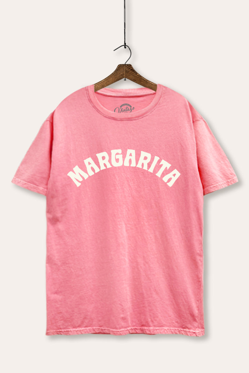 Margarita Arched Typography Mineral Wash Boxy Tee
