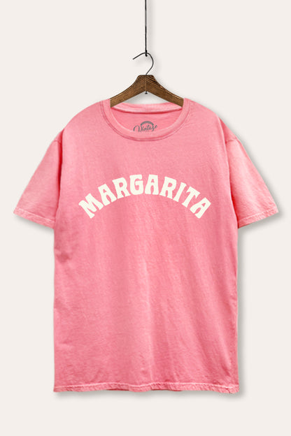 Margarita Arched Typography Mineral Wash Boxy Tee