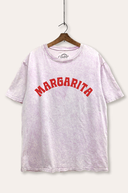 Margarita Arched Typography Mineral Wash Boxy Tee